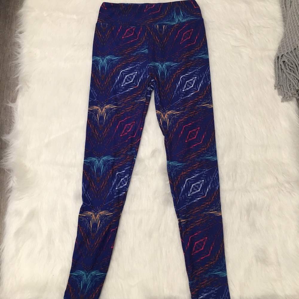 Lularoe Blue & Multicolor 90’s Inspired Leggings
